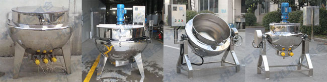 電加熱夾層鍋組合圖(包括立式、可傾式、帶攪拌和不帶攪拌)